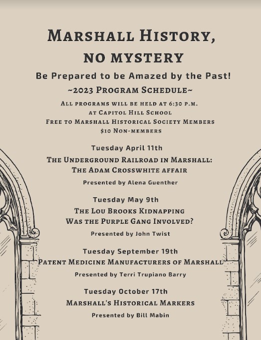 Marshall Historical Society Events