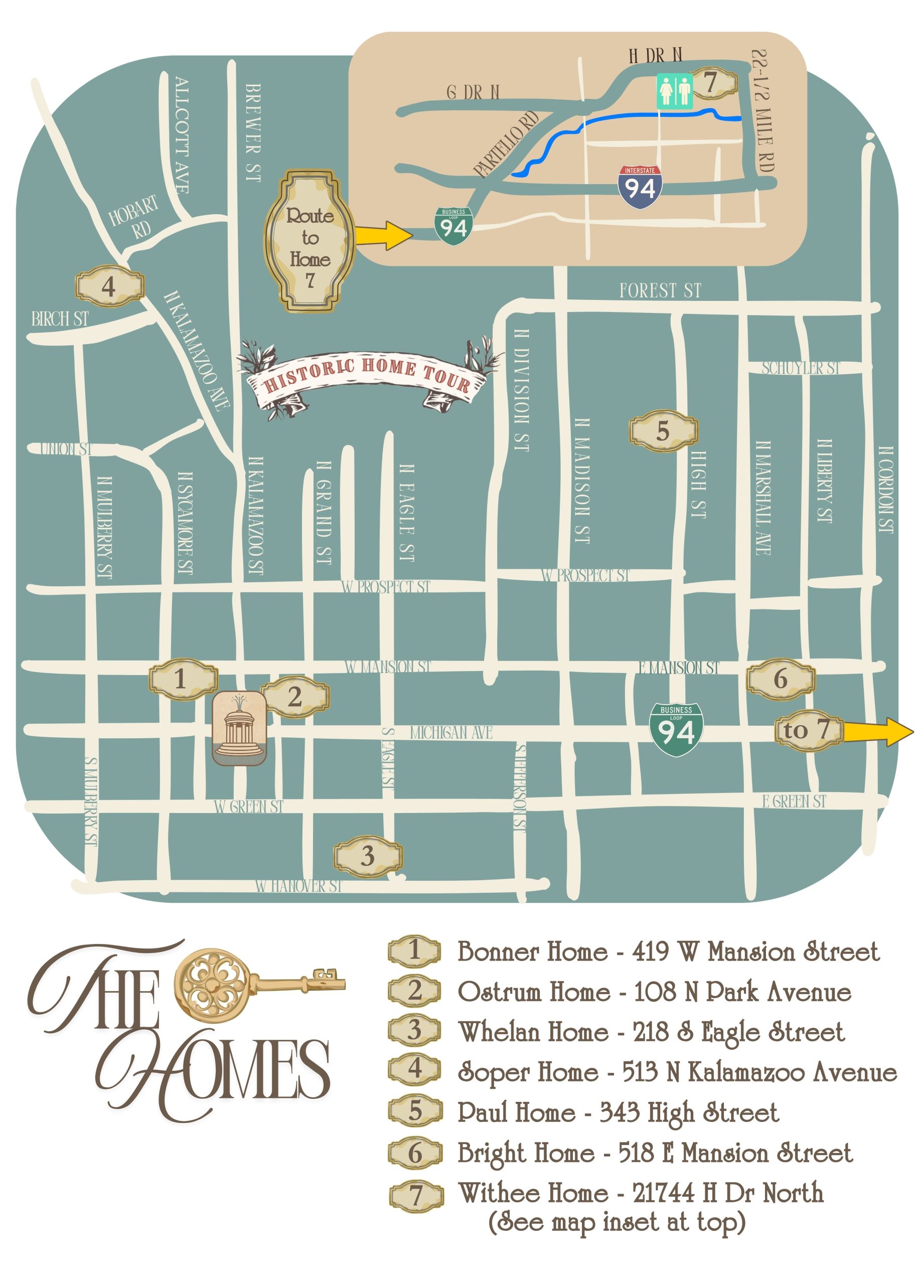 FINAL 2025 Marshall Historic Home Tour Maps THE HOMES